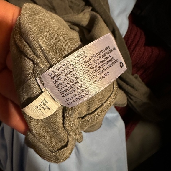 🎃3 for $15🎃Distressed Charcoal Heather Peasant Style Top Sz XL - Picture 5 of 7